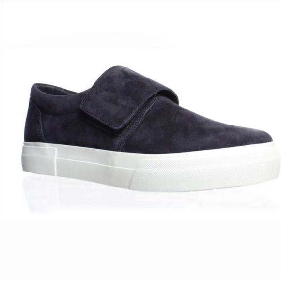 Vince Cage Navy Suede Platform Sneakers 8 - Picture 1 of 6